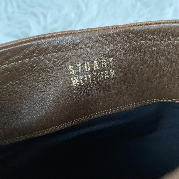 Stuart Weitzman Brown Leather Tall Knee High Riding Flat Boots Women's US Size 6 - Picture 12 of 15